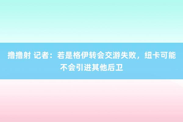 撸撸射 记者：若是格伊转会交游失败，纽卡可能不会引进其他后卫